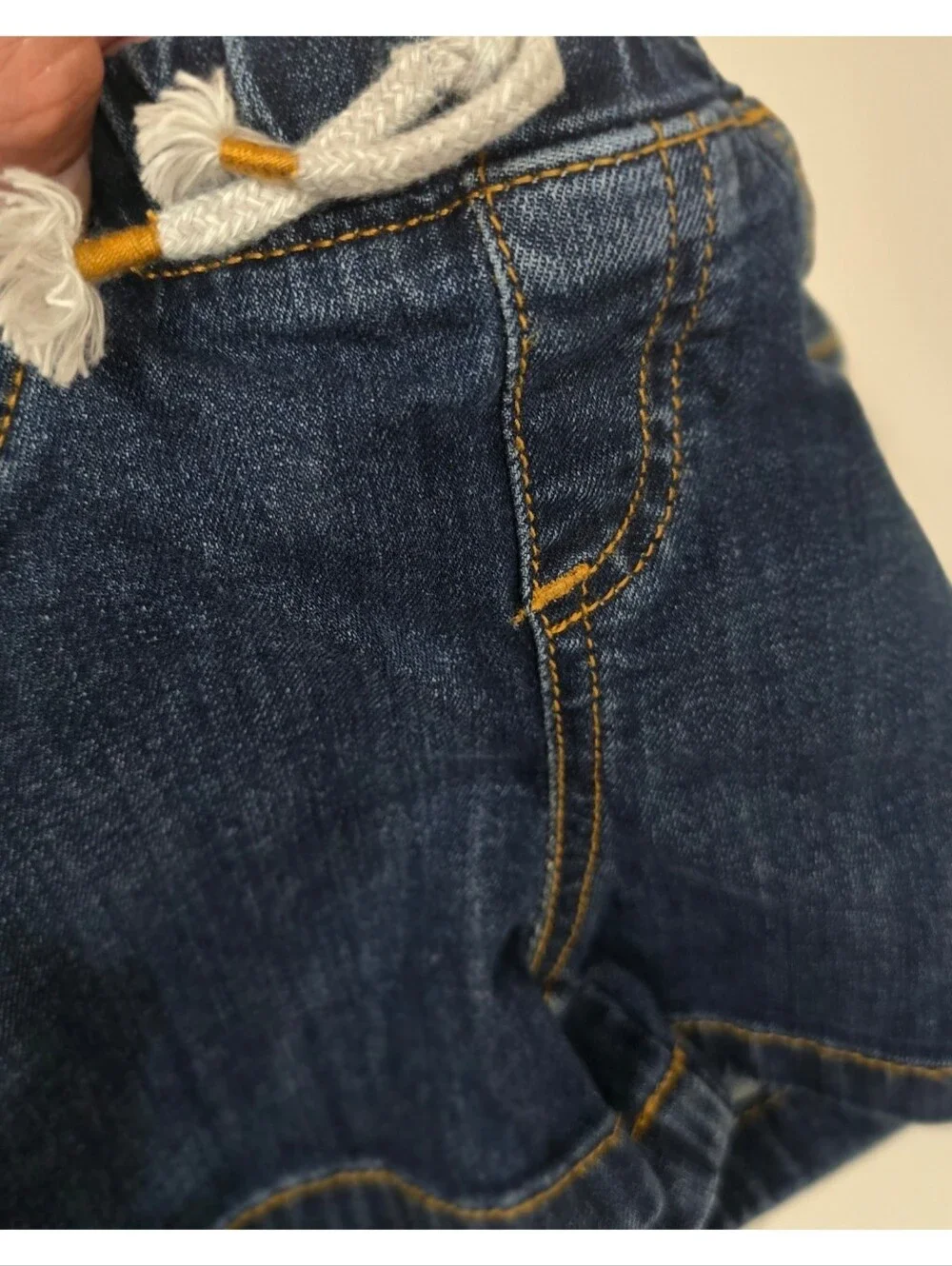 Jumping Beans Boys Denim Shorts Size 18 Months Dark Wash Stretch Pull-On Style